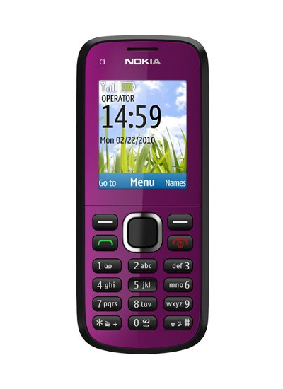 Nokia C1-02 - Plum Produkt Foto Nokia C1-02 - Plum